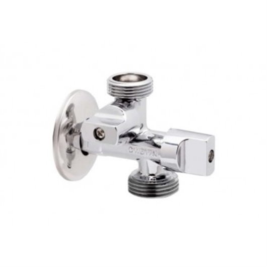Valvula Manguera 2 Salidas Indep. 1/2"X 1/2" X 3/8" Genebre
