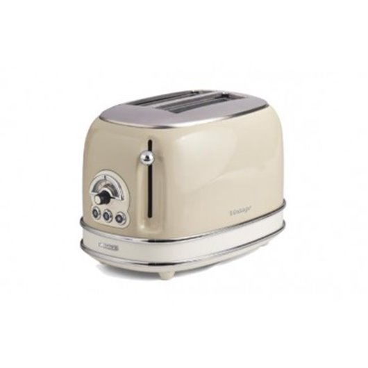 Tostador Dos Ranuras Cortas Vintage Beige 810W Ariete