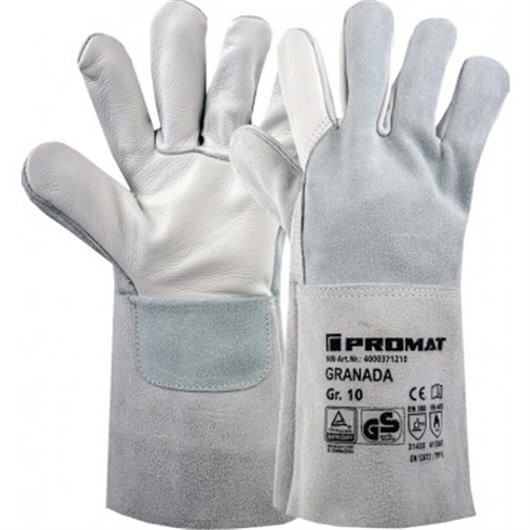 Guante Piel Serraje Soldador Granada Gris T 10 Promat