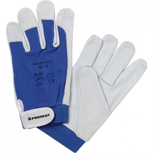 Guante Piel Napa Donau Gris/Azul T 8 Promat