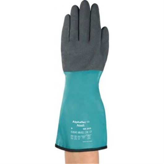 Guante Nitrilo Alphatec 58-201 Verde/Gris T 10 Ansell Ansell