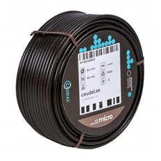 Microtubo Flexible Negro Para Goteo  6 X 4 Mm 50 M Caudal