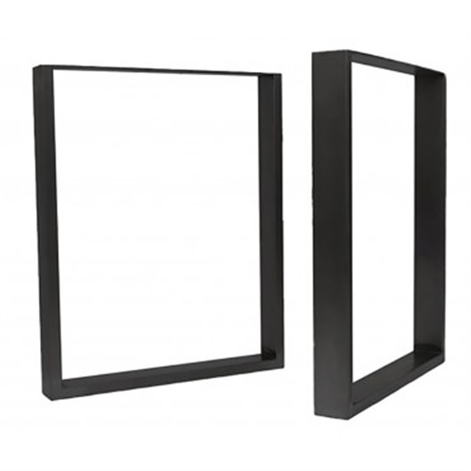 Pata De Mesa Cuadrada 710X580Mm (2 Unidades) Negra Mate Monllor