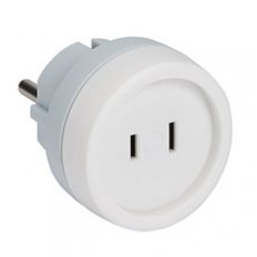 Adaptador Enchufe Viaje 2P Blanco Eur/Usa Legrand