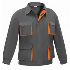 Cazadora Trabajo T62 Algod Cremalle Gris Cargo Bicolor Pra35 Vesin