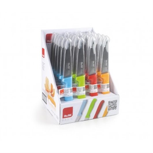 Cuchillo Mondador Basic Colorful Expositor Ibili