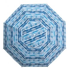 Parasol Playa Aluminio 180 Cm Upf 50+ Hojas Azul Import