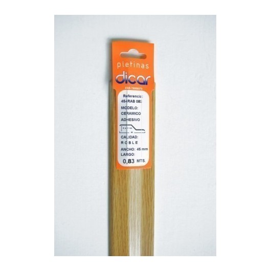 Pletina Perfilada 83X45Mm Distinto Nivel Adhesivo Inox Roble