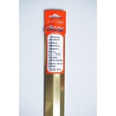 Pletina Perfilada 73X4Mm Distinto Nivel Adhesivo Inox Laton 