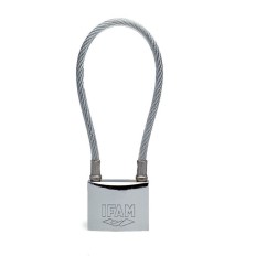 Candado Seguridad  Arco Largo Con Cable  Inox Ifam