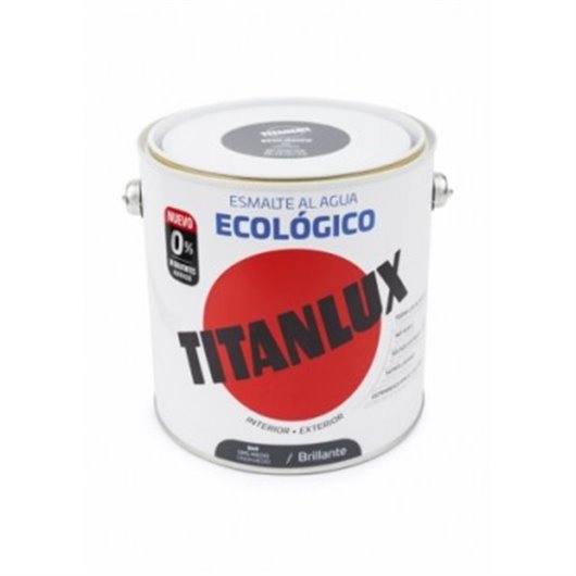 Esmalte Al Agua Ecologico Brillante 2,5 L Gris Medio Titanlux
