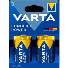 Pila Alcalina Long Life Lr20D 2 Unidades Varta