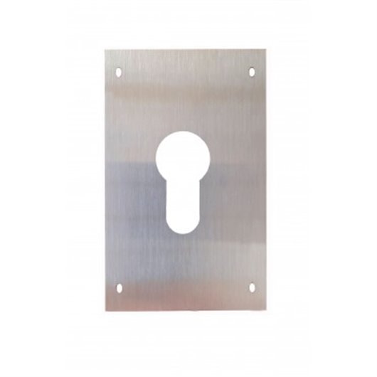Placa Cerradura Boca Pera 60X80Mm Inox Satinada