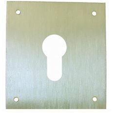 Placa Cerradura Boca Pera 80X80Mm Latn Mate