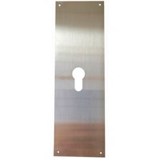 Placa Cerradura Boca Pera 90X250 Latn Mate