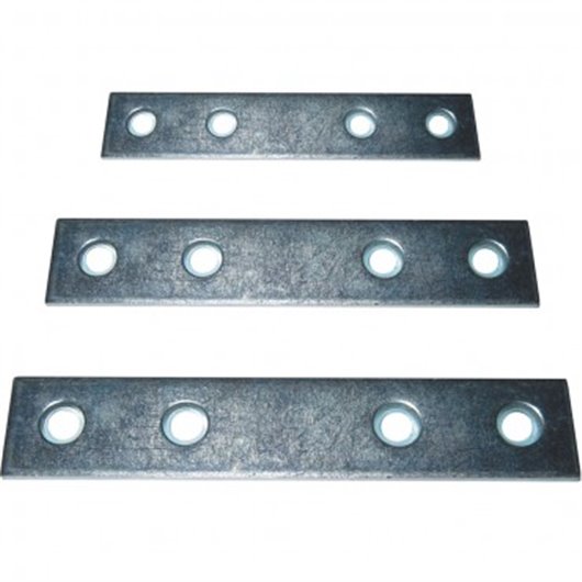 Placa Ensamble Recto Acero Cincado 80X15Mm 100Uds Micel