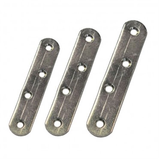 Placa Ensamble Recto Acero Cincado 80X20Mm 100Uds Micel
