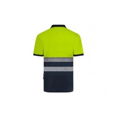 Polo Alta Visibilidad Cinta Segmentada Navy / Amarillo Fluor Talla M Velilla