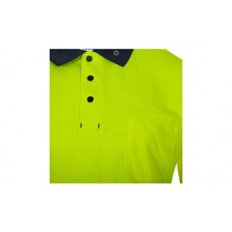 Polo Alta Visibilidad Cinta Segmentada Navy / Amarillo Fluor Talla M Velilla