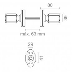 Pomo Carpinteria Aluminio (Juego) Plata Micel