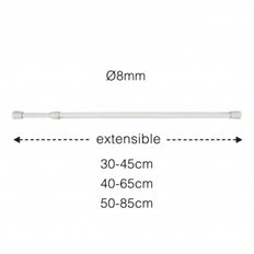 Portavisillo A Presion Rosca Blanco 2 Uds 50-85Cm Stor Planet