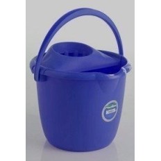 Cubo Agua 14 Lt 37X34X28Cm Con Escurridor Tes Redondo 6214L-Azul