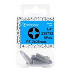 Punta Atornillar Pozi 1/4 2X25Mm 5Uds