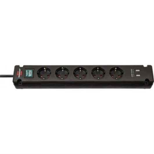 Regleta Bremounta 5 Tomas 16A Cable 3 M Negra Brennestuhl