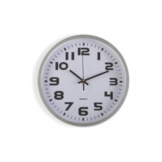 Reloj Pared Redondo  30,5 Cm Plata Versa