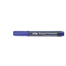 Rotulador Permanente Punta Fina Azul Caja 10 Uds Acha