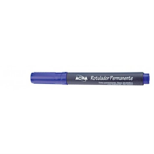 Rotulador Permanente Punta Fina Azul Caja 10 Uds Acha