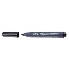 Rotulador Permanente Punta Fina Negro Caja 10 Uds Acha