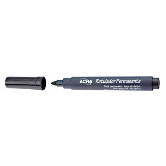 Rotulador Permanente Punta Fina Negro Caja 10 Uds Acha