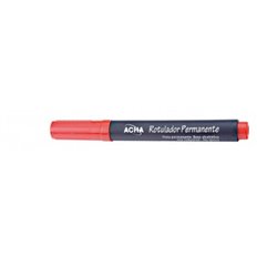 Rotulador Permanente Punta Fina Rojo Caja 10 Uds Acha