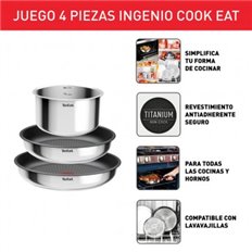 Sarten+Cazo Desmontable Ingenio Set 3Uds 16-22-26Cm Tefal