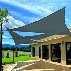 Toldo Vela Sombreo Triangular Impermeable Poliester 3 X 3 X 3 M Antracita Natuur
