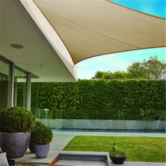 Toldo Vela Sombreo Triangular Grade Sail 340 Gr 5X5X5 M Gris Claro Coolaroo