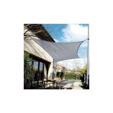 Toldo Vela Sombreo Cuadrado Grade Sail 340 Gr 5,4X5,4 M Gris Claro Coolaroo
