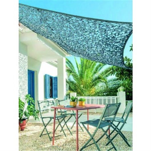 Toldo Vela Sombreo Cuadrado Camuflaje 3 X 3 M Gris Natuur