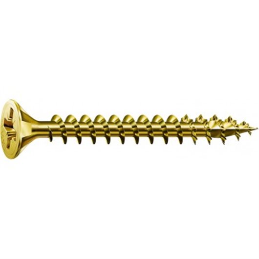 Tornillo Madera Cabeza Plana Pozi Bicromatado Caja Profesional 2 X 10 1000 Uds Spax