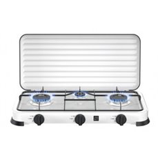 Cocina Camping Gas Con Tapa 3 Fuegos