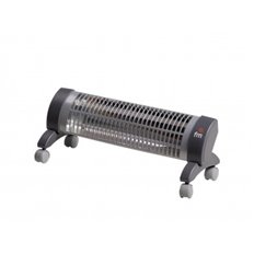 Estufa Cuarzo 2 Barras Con Ruedas 1200 W Negra Fm