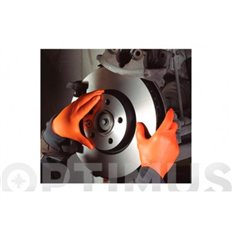 Guante Desechable Nitrilo Grippaz Naranja 50 Uds Talla 7 Jub