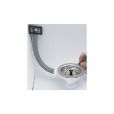 Valvula Cesta Tapon Inox 115 1" 1/2" Con Rebosadero Crearplast