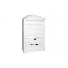 Buzon Exterior 25X8X40,8Cm Natuur Aluminio Blanco Imperio Nt97367