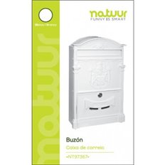 Buzon Exterior 25X8X40,8Cm Natuur Aluminio Blanco Imperio Nt97367