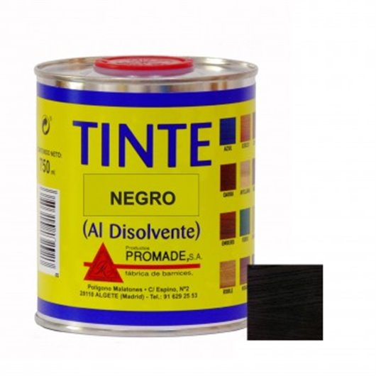Tinte Al Disolvente 375 Ml Negro Atin173 Promade