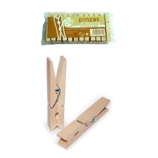 Pinza Tender Ropa Muelle 7 Vueltas Madera Tarres