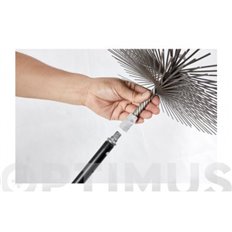 Kit Deshollinador Con Varillas Y Erizo Acero 250 Mm Fuegonet
