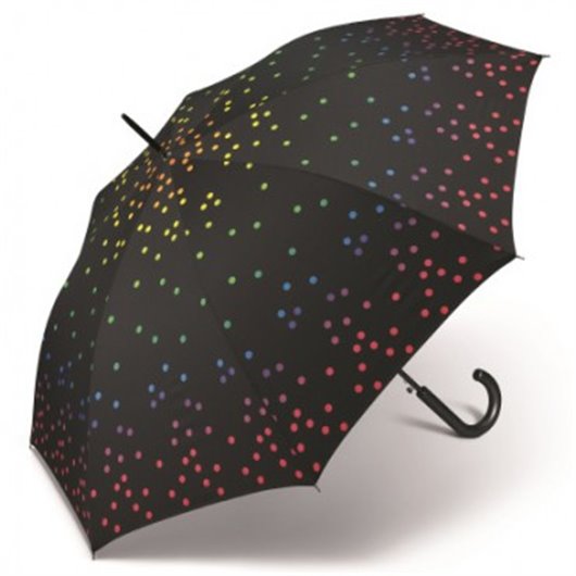 Paraguas Mujer Largo Automatico Rainbow Dots Cuatro Gotas